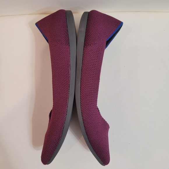 Rothy's The Point Women's Size 5 W US Burgundy Pointed Toe Slip On Flat Shoes - Picture 8 of 15